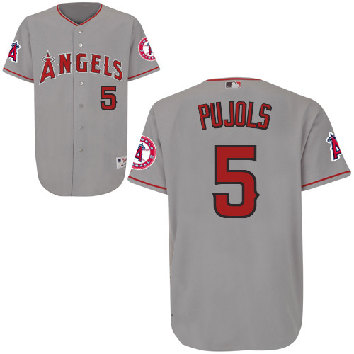 Albert Pujols #5 mlb Jersey-Los Angeles Angels of Anaheim Women's Authentic Road Gray Cool Base Baseball Jersey